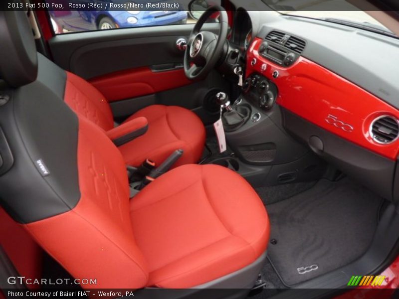 Rosso (Red) / Rosso/Nero (Red/Black) 2013 Fiat 500 Pop