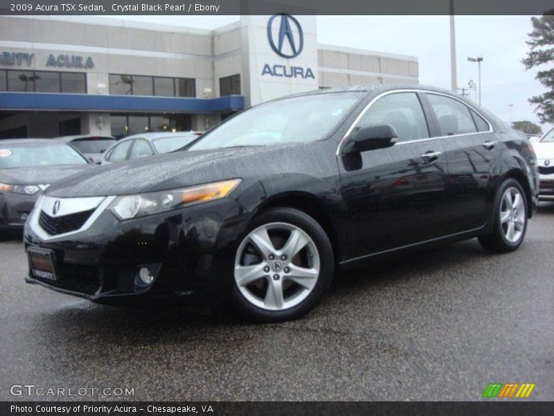 Crystal Black Pearl / Ebony 2009 Acura TSX Sedan