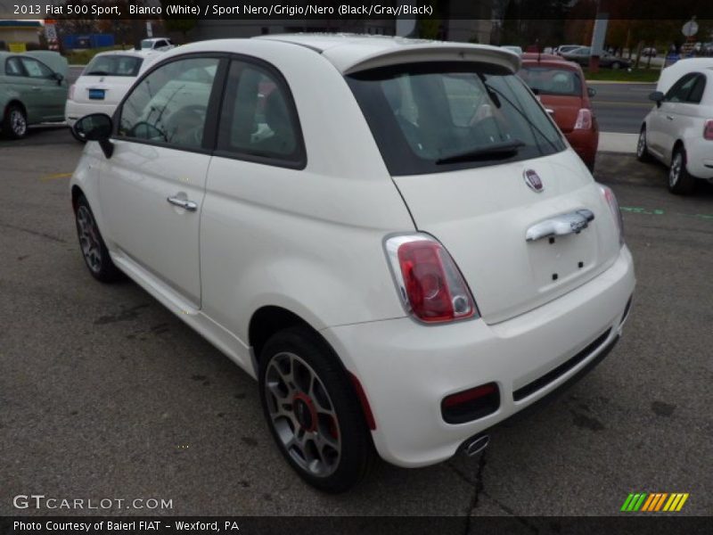 Bianco (White) / Sport Nero/Grigio/Nero (Black/Gray/Black) 2013 Fiat 500 Sport