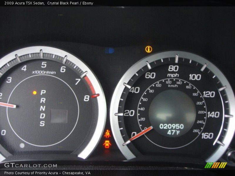 Crystal Black Pearl / Ebony 2009 Acura TSX Sedan