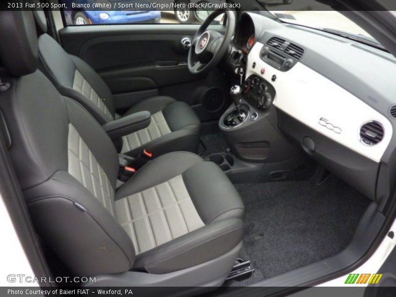 Bianco (White) / Sport Nero/Grigio/Nero (Black/Gray/Black) 2013 Fiat 500 Sport