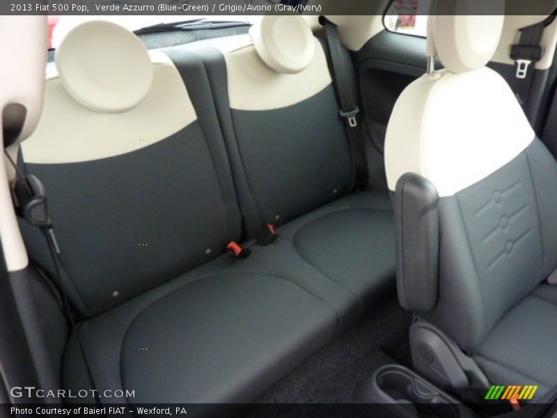 Verde Azzurro (Blue-Green) / Grigio/Avorio (Gray/Ivory) 2013 Fiat 500 Pop