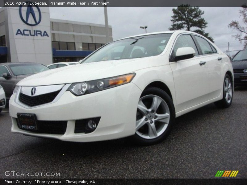 Premium White Pearl / Parchment 2010 Acura TSX Sedan
