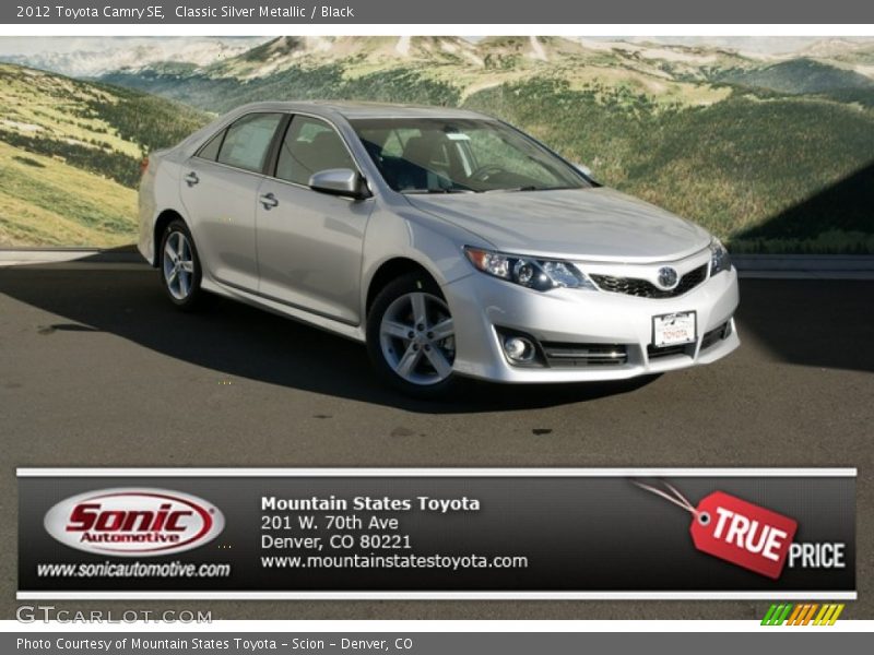 Classic Silver Metallic / Black 2012 Toyota Camry SE