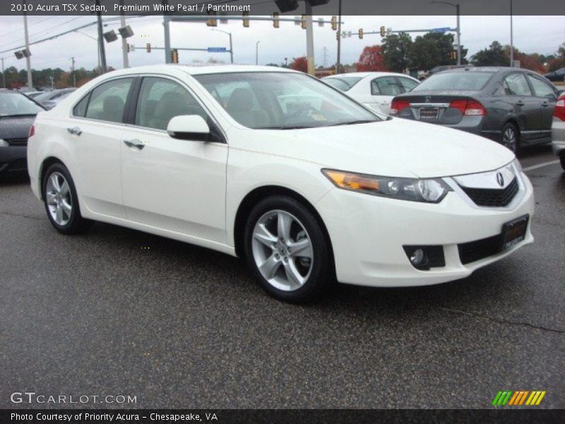 Premium White Pearl / Parchment 2010 Acura TSX Sedan