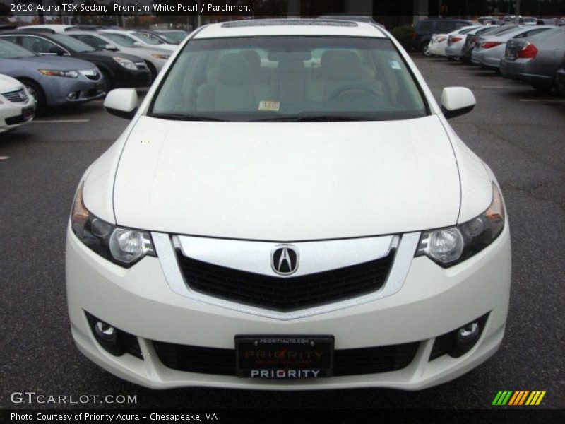 Premium White Pearl / Parchment 2010 Acura TSX Sedan