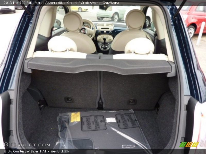 Verde Azzurro (Blue-Green) / Grigio/Avorio (Gray/Ivory) 2013 Fiat 500 Pop