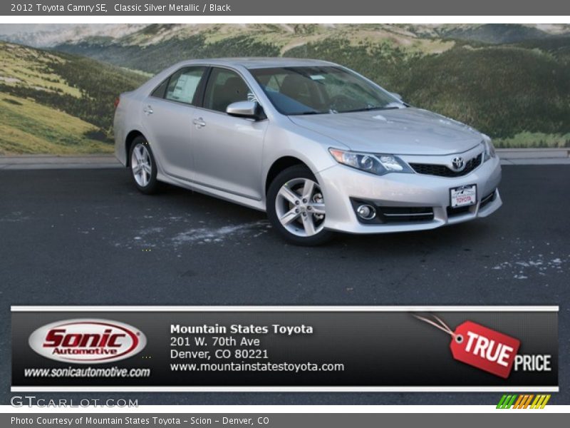 Classic Silver Metallic / Black 2012 Toyota Camry SE