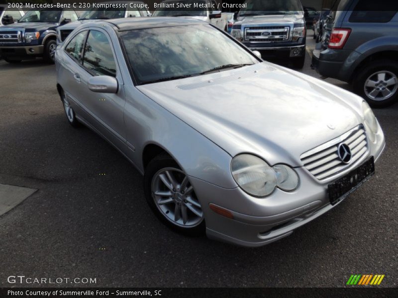 Brilliant Silver Metallic / Charcoal 2002 Mercedes-Benz C 230 Kompressor Coupe