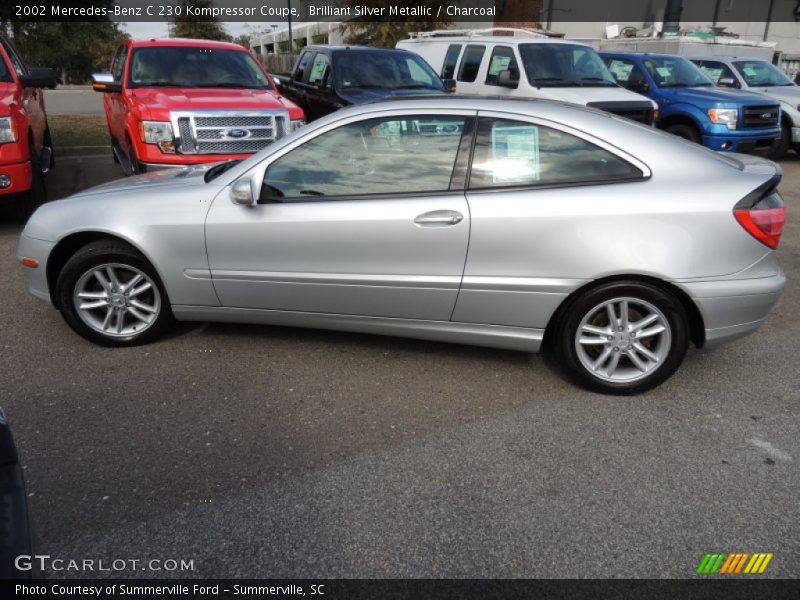 Brilliant Silver Metallic / Charcoal 2002 Mercedes-Benz C 230 Kompressor Coupe