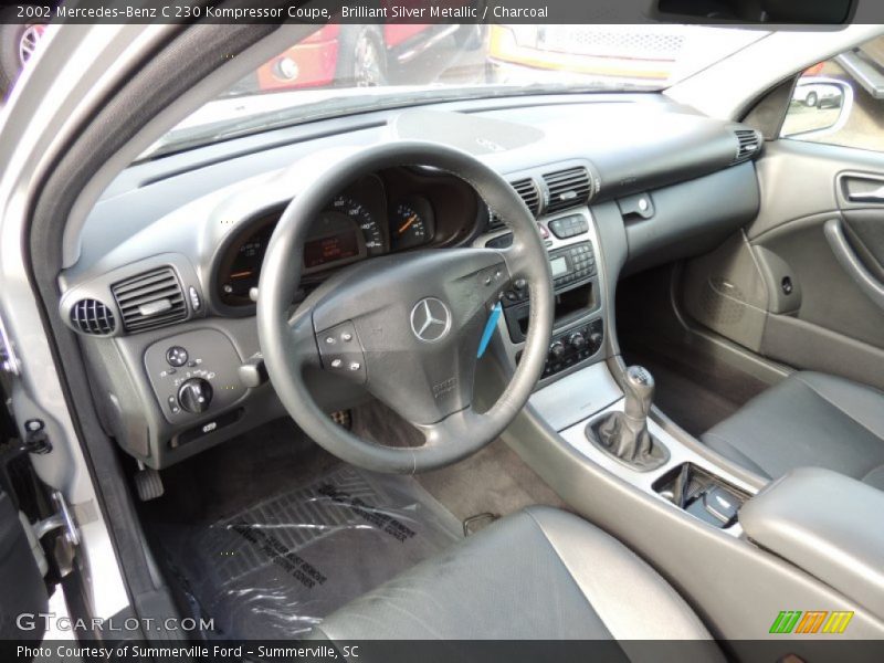 Brilliant Silver Metallic / Charcoal 2002 Mercedes-Benz C 230 Kompressor Coupe
