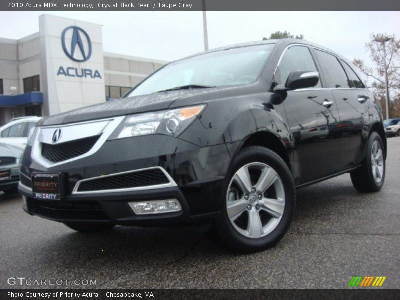 Crystal Black Pearl / Taupe Gray 2010 Acura MDX Technology