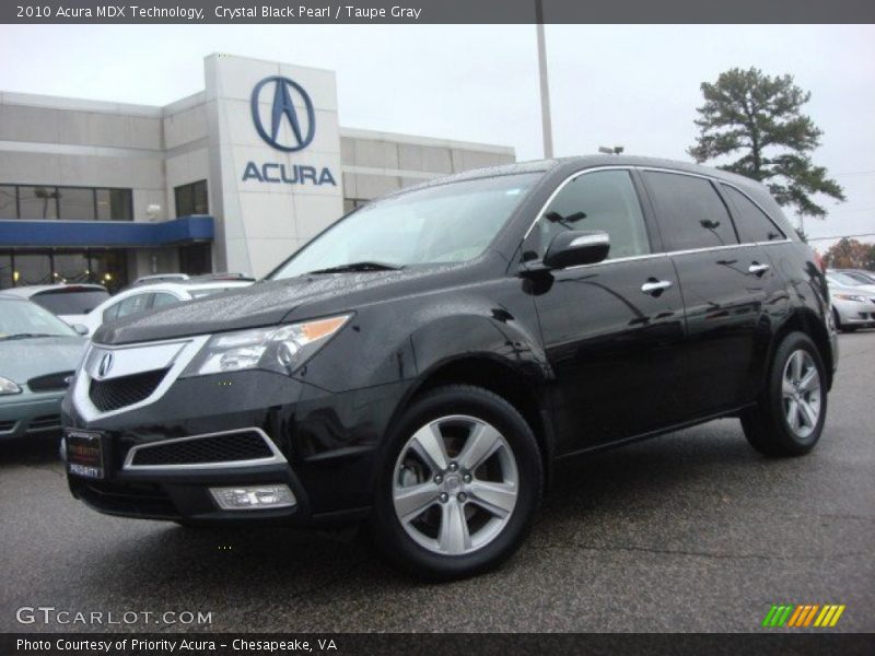 Crystal Black Pearl / Taupe Gray 2010 Acura MDX Technology