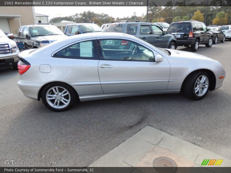 Brilliant Silver Metallic / Charcoal 2002 Mercedes-Benz C 230 Kompressor Coupe