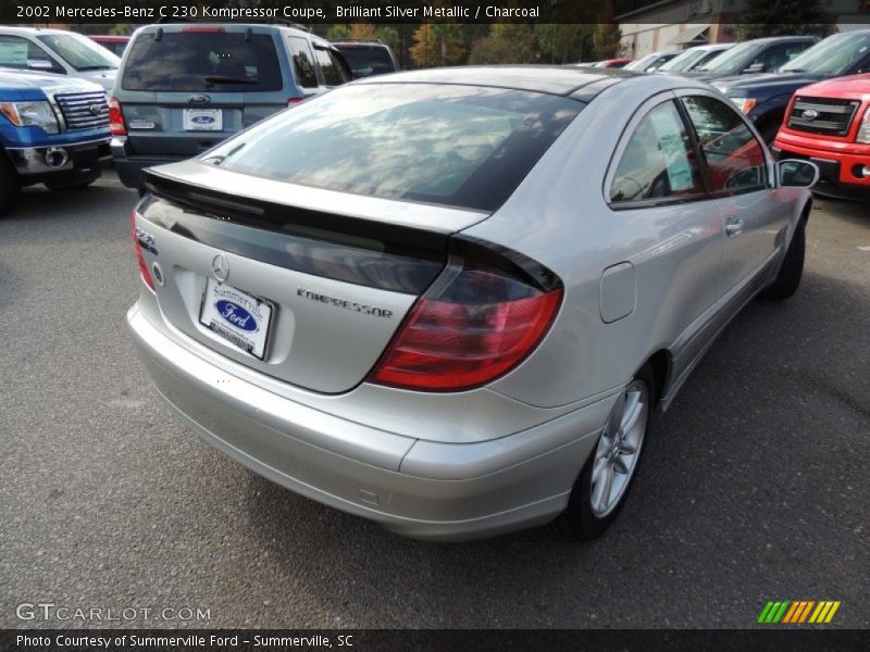 Brilliant Silver Metallic / Charcoal 2002 Mercedes-Benz C 230 Kompressor Coupe
