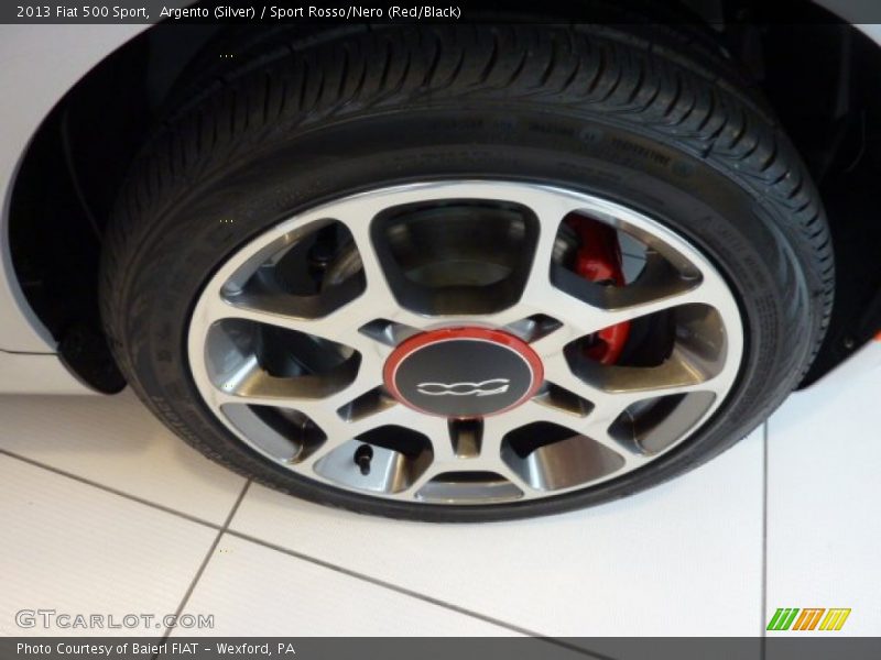 Argento (Silver) / Sport Rosso/Nero (Red/Black) 2013 Fiat 500 Sport