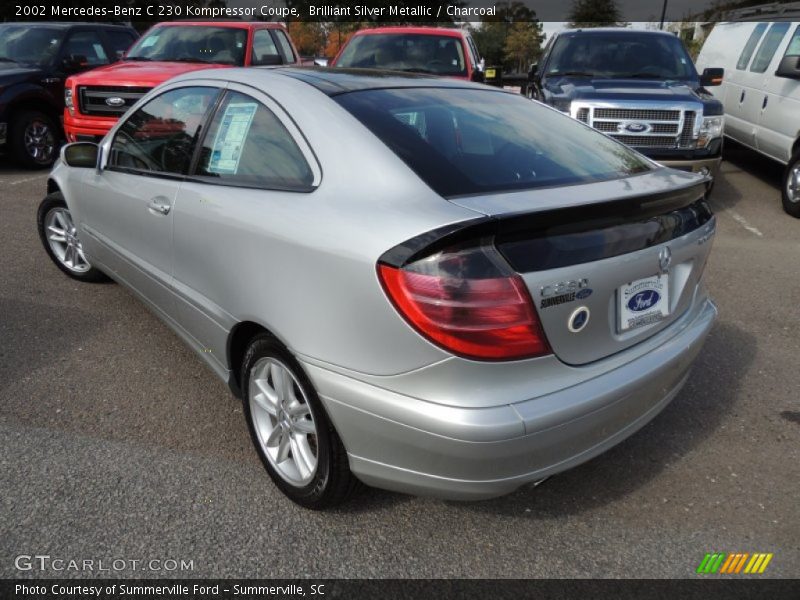 Brilliant Silver Metallic / Charcoal 2002 Mercedes-Benz C 230 Kompressor Coupe