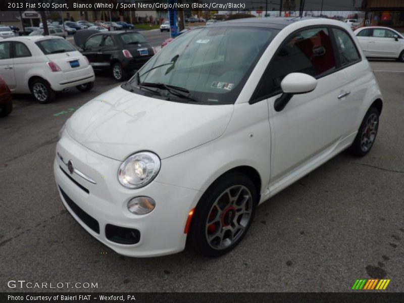 Bianco (White) / Sport Nero/Grigio/Nero (Black/Gray/Black) 2013 Fiat 500 Sport