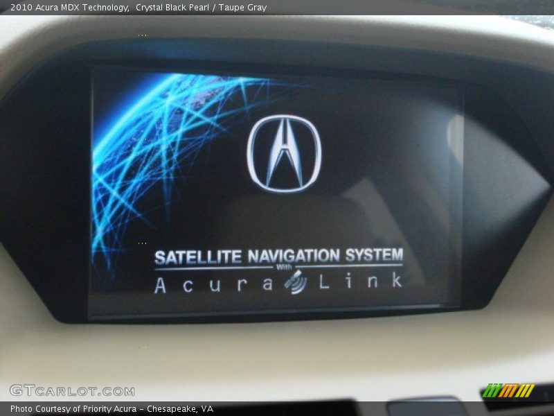 Crystal Black Pearl / Taupe Gray 2010 Acura MDX Technology
