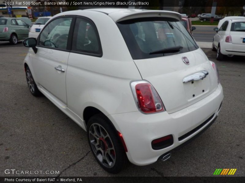 Bianco (White) / Sport Nero/Grigio/Nero (Black/Gray/Black) 2013 Fiat 500 Sport