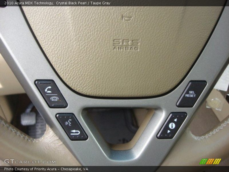 Crystal Black Pearl / Taupe Gray 2010 Acura MDX Technology