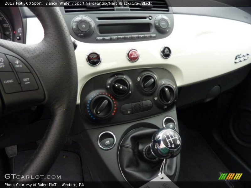 Bianco (White) / Sport Nero/Grigio/Nero (Black/Gray/Black) 2013 Fiat 500 Sport