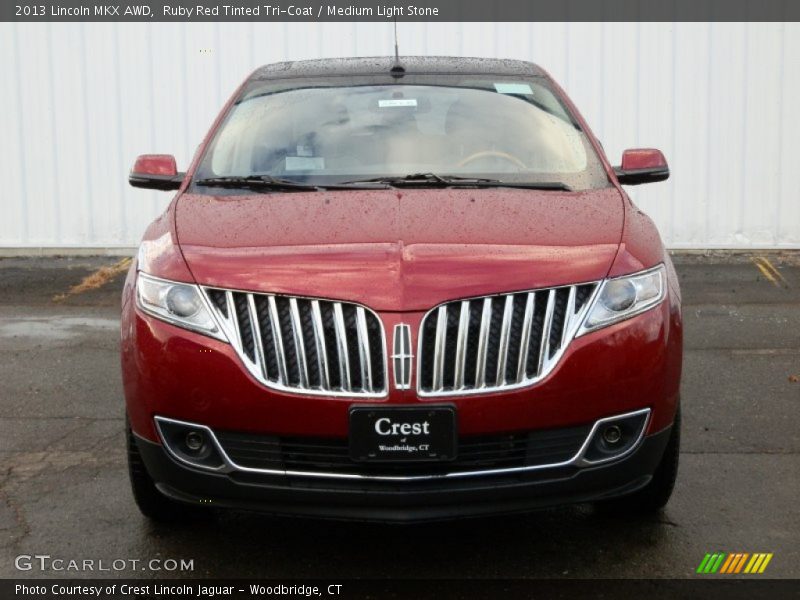 Ruby Red Tinted Tri-Coat / Medium Light Stone 2013 Lincoln MKX AWD