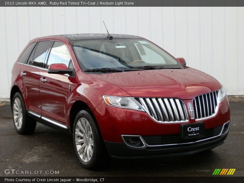 Ruby Red Tinted Tri-Coat / Medium Light Stone 2013 Lincoln MKX AWD