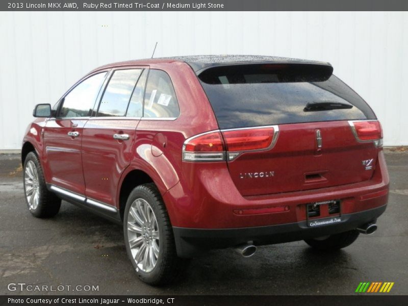 Ruby Red Tinted Tri-Coat / Medium Light Stone 2013 Lincoln MKX AWD