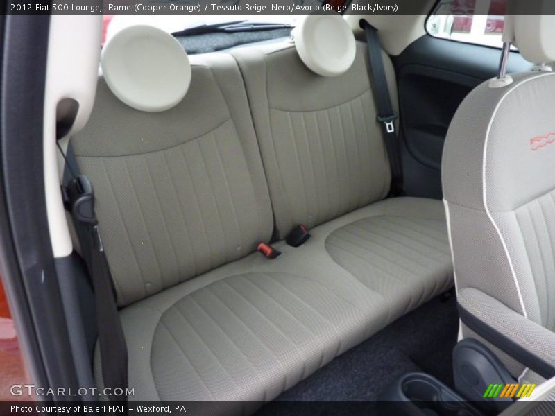 Rame (Copper Orange) / Tessuto Beige-Nero/Avorio (Beige-Black/Ivory) 2012 Fiat 500 Lounge