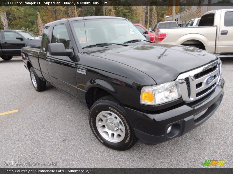 Black / Medium Dark Flint 2011 Ford Ranger XLT SuperCab