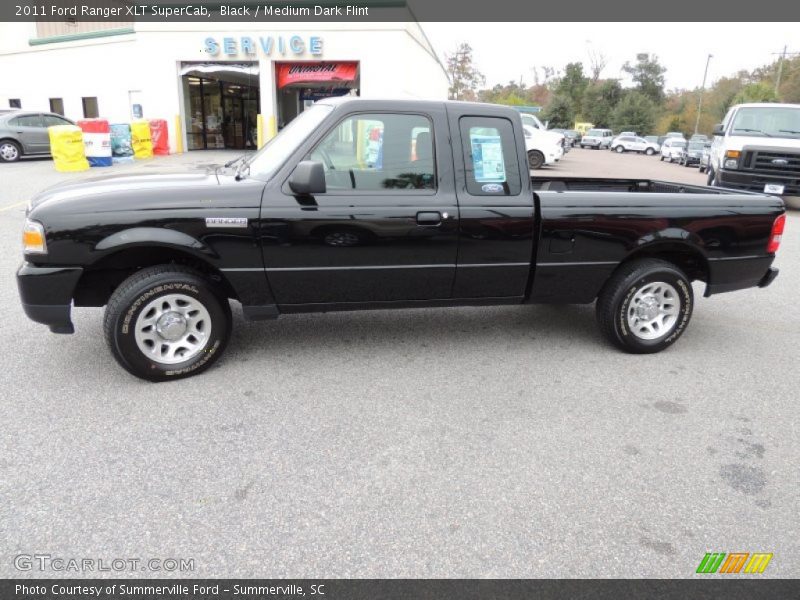 Black / Medium Dark Flint 2011 Ford Ranger XLT SuperCab