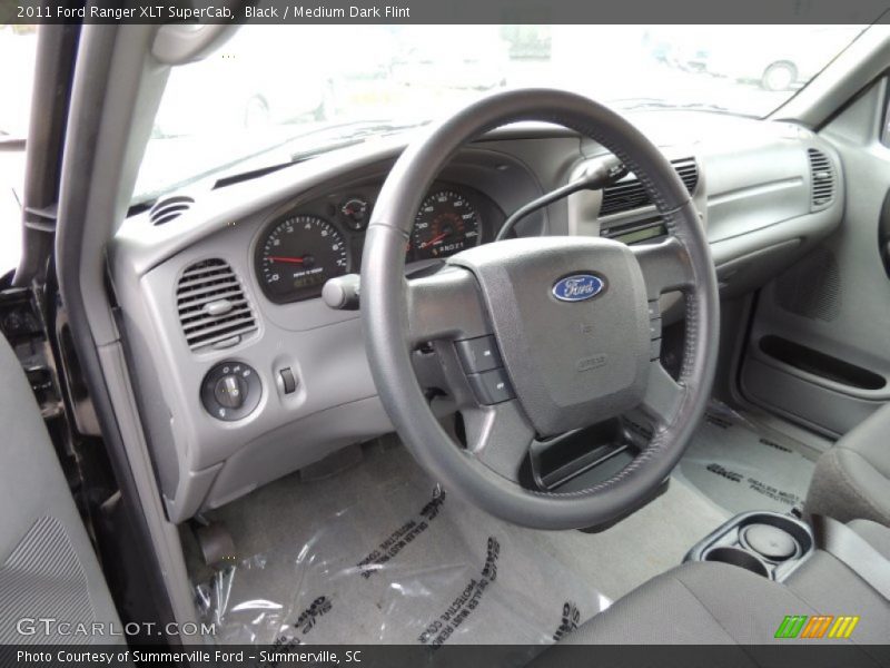 Black / Medium Dark Flint 2011 Ford Ranger XLT SuperCab