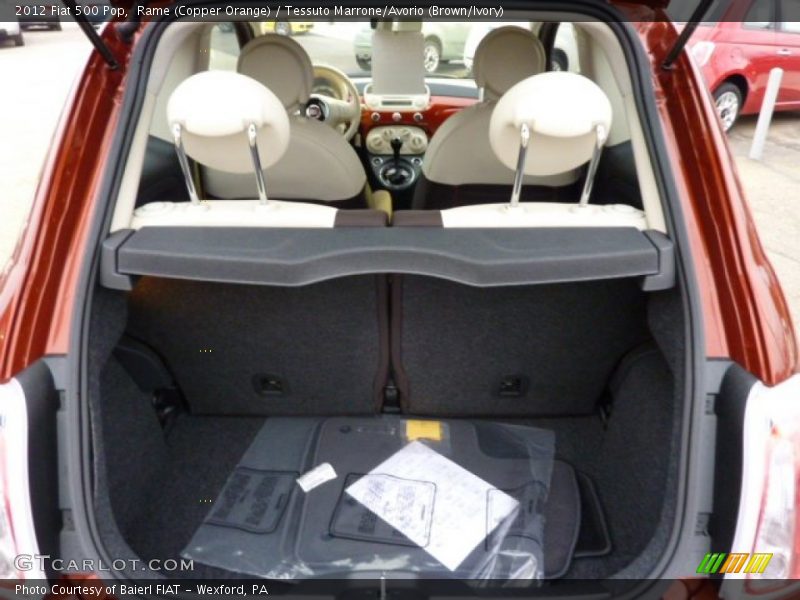 Rame (Copper Orange) / Tessuto Marrone/Avorio (Brown/Ivory) 2012 Fiat 500 Pop