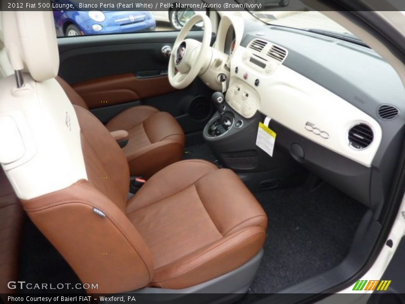  2012 500 Lounge Pelle Marrone/Avorio (Brown/Ivory) Interior