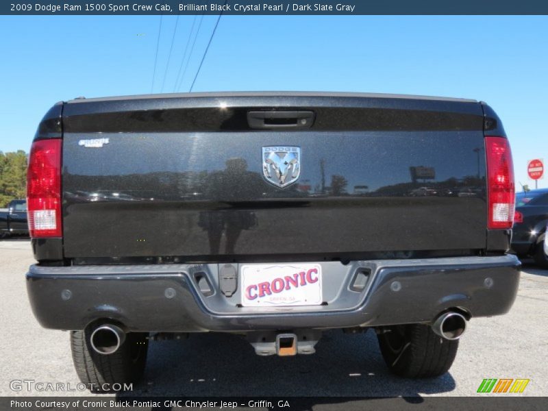 Brilliant Black Crystal Pearl / Dark Slate Gray 2009 Dodge Ram 1500 Sport Crew Cab