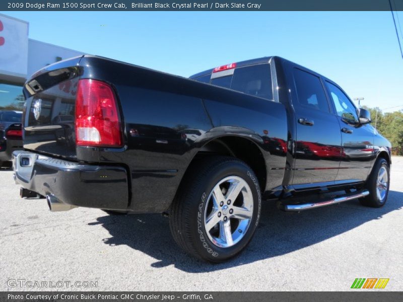 Brilliant Black Crystal Pearl / Dark Slate Gray 2009 Dodge Ram 1500 Sport Crew Cab