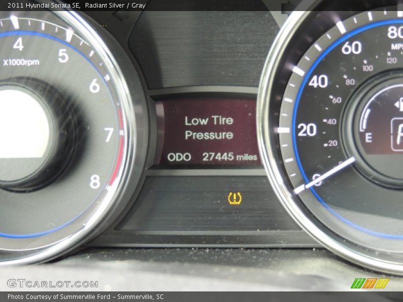 Radiant Silver / Gray 2011 Hyundai Sonata SE