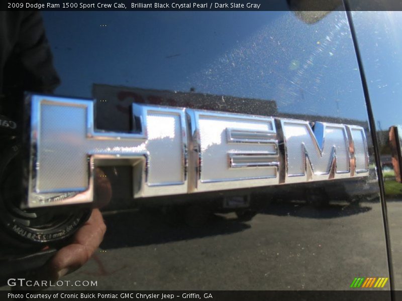 Brilliant Black Crystal Pearl / Dark Slate Gray 2009 Dodge Ram 1500 Sport Crew Cab