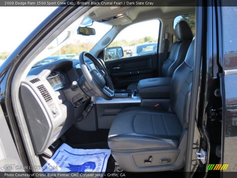 Brilliant Black Crystal Pearl / Dark Slate Gray 2009 Dodge Ram 1500 Sport Crew Cab