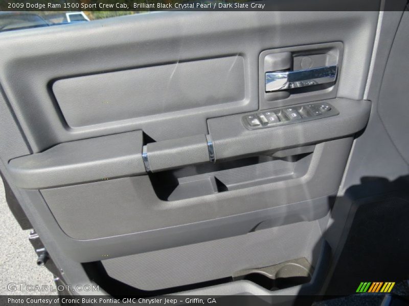 Brilliant Black Crystal Pearl / Dark Slate Gray 2009 Dodge Ram 1500 Sport Crew Cab