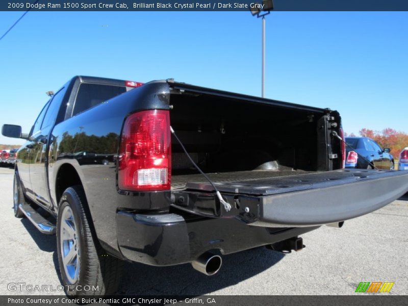 Brilliant Black Crystal Pearl / Dark Slate Gray 2009 Dodge Ram 1500 Sport Crew Cab