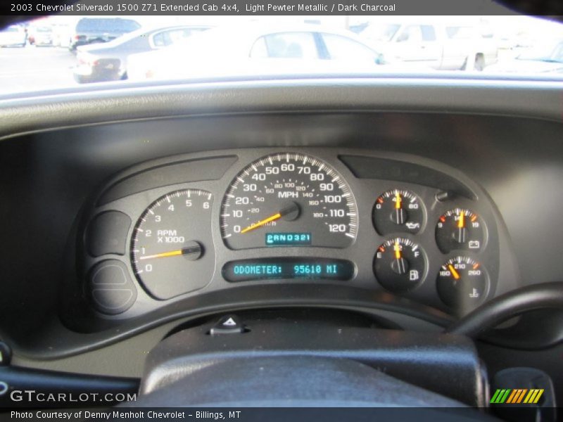 Light Pewter Metallic / Dark Charcoal 2003 Chevrolet Silverado 1500 Z71 Extended Cab 4x4