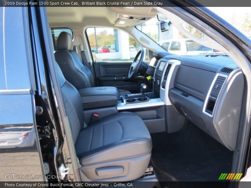 Brilliant Black Crystal Pearl / Dark Slate Gray 2009 Dodge Ram 1500 Sport Crew Cab
