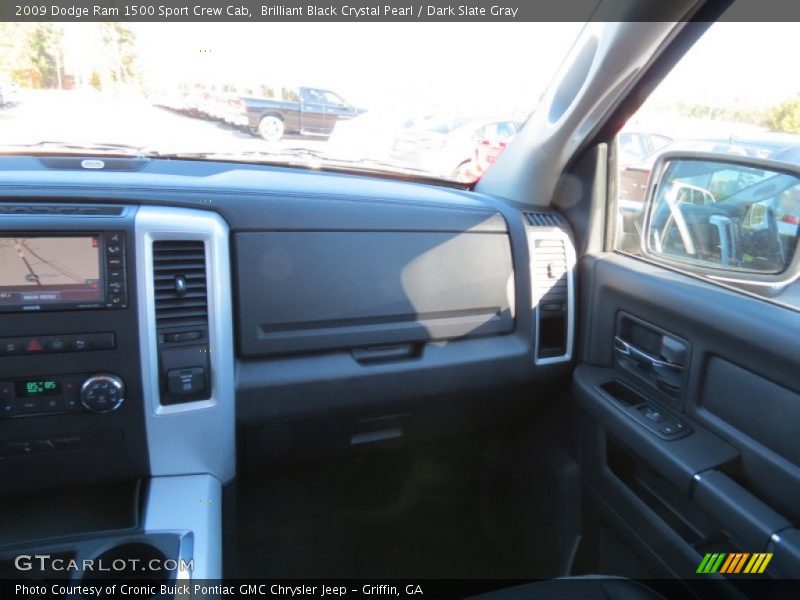 Brilliant Black Crystal Pearl / Dark Slate Gray 2009 Dodge Ram 1500 Sport Crew Cab