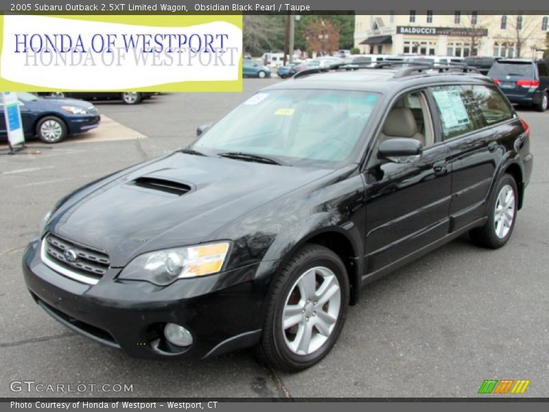 Obsidian Black Pearl / Taupe 2005 Subaru Outback 2.5XT Limited Wagon
