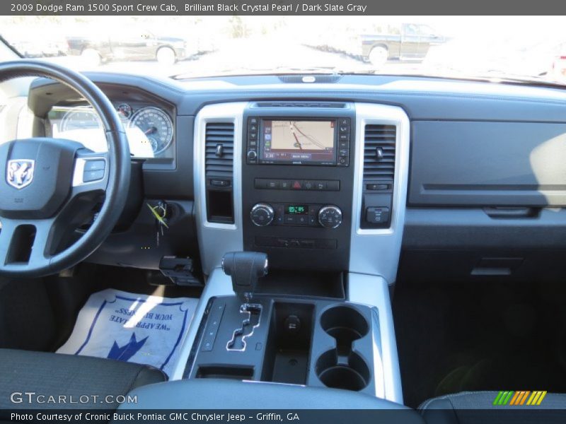 Brilliant Black Crystal Pearl / Dark Slate Gray 2009 Dodge Ram 1500 Sport Crew Cab