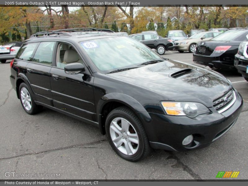 Obsidian Black Pearl / Taupe 2005 Subaru Outback 2.5XT Limited Wagon