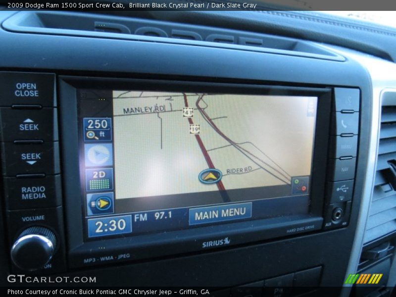 Brilliant Black Crystal Pearl / Dark Slate Gray 2009 Dodge Ram 1500 Sport Crew Cab