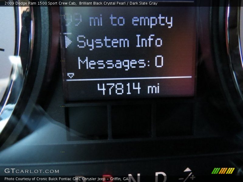 Brilliant Black Crystal Pearl / Dark Slate Gray 2009 Dodge Ram 1500 Sport Crew Cab